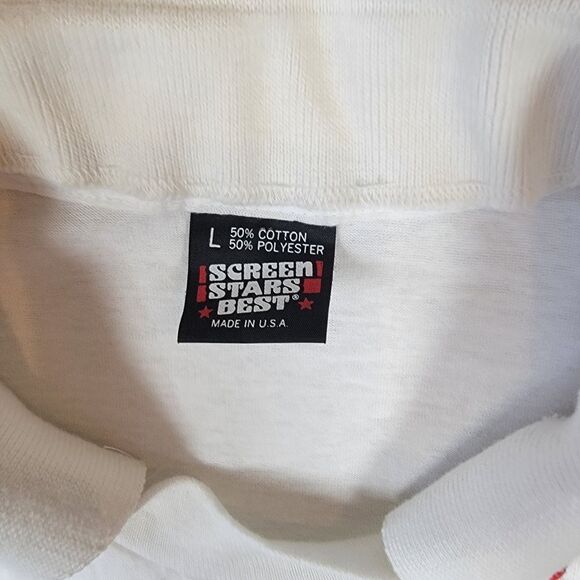 VTG 1991 Bowling Collared T-Shirt Sz L Screen Stars WIBC Nationals Cedar Rapids - Picture 3 of 6